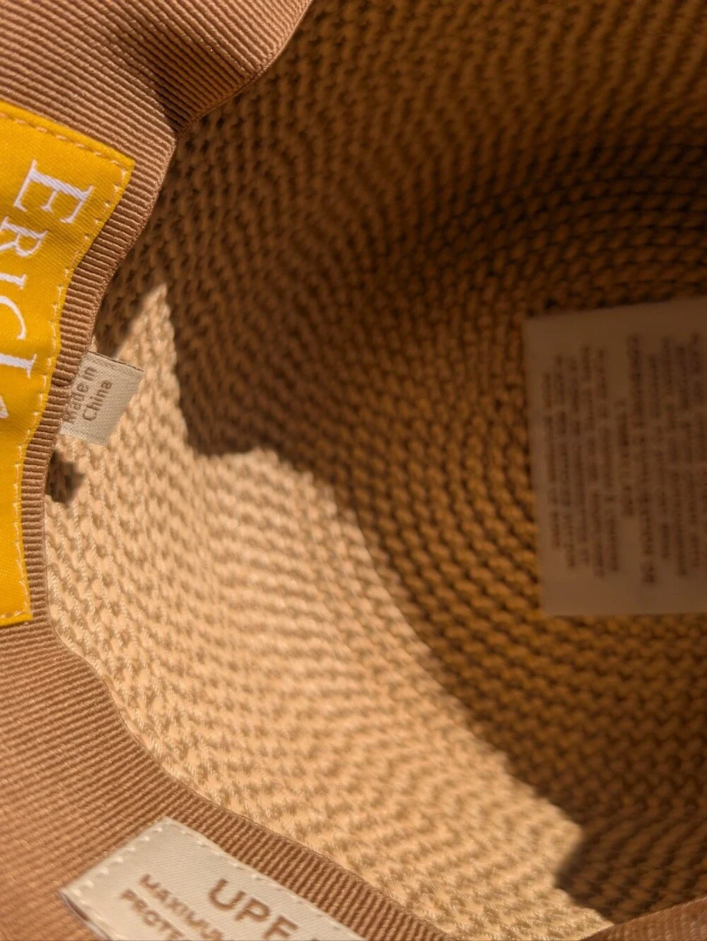 Eric Javits - Foldable Squishee - Straw Bucket Hat in Natural Beige - Size M/L - Picture 11 of 16